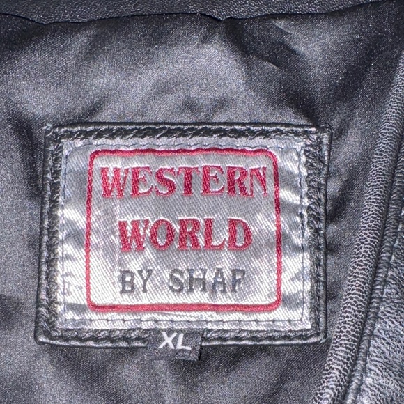 🟣 Western Wear by Shaf Leather Vest – Purple & Black Fringe, Bone & Silver Stud - Picture 14 of 14